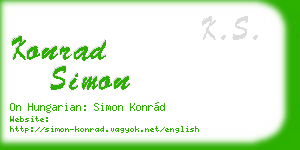 konrad simon business card
