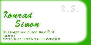konrad simon business card